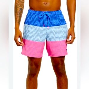 Men's Vineyard Vines Colorful Pattern Lined Swim Shorts Sz XL